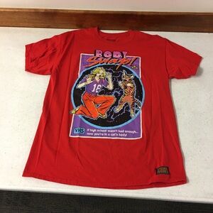 Red Graphic T-Shirt with Body Swap Design